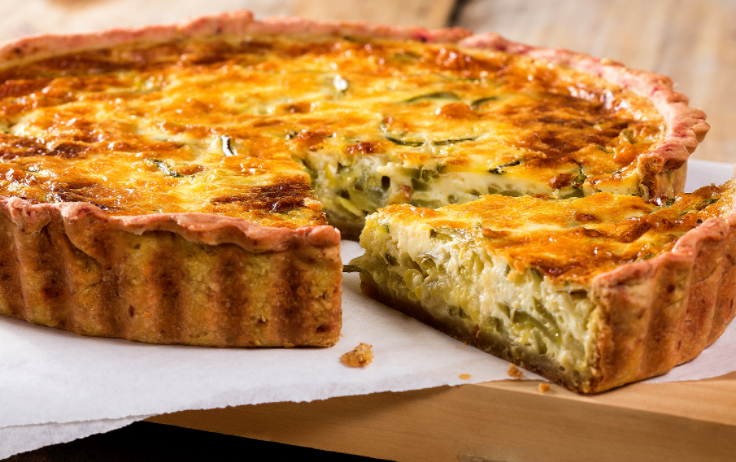Smoked Gammon, Cheddar & Herb Quiche